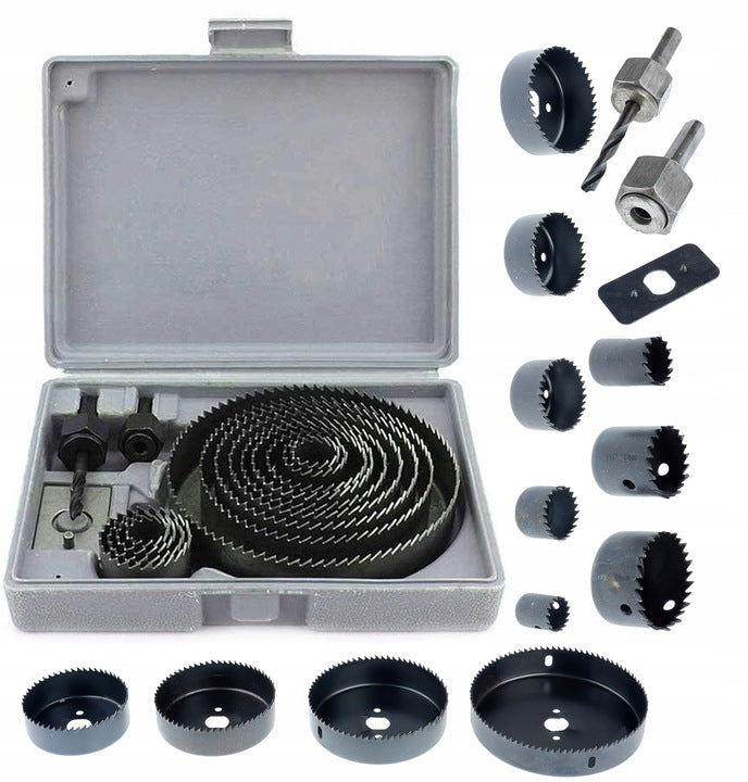 SET OF FORAMINIFERA 16 pieces 19-127 mm FORAMINIFERA FOR WOOD CUTTERS FORAMINIFERA Manufacturer code 375 ELEKTROMET OTWORNICE