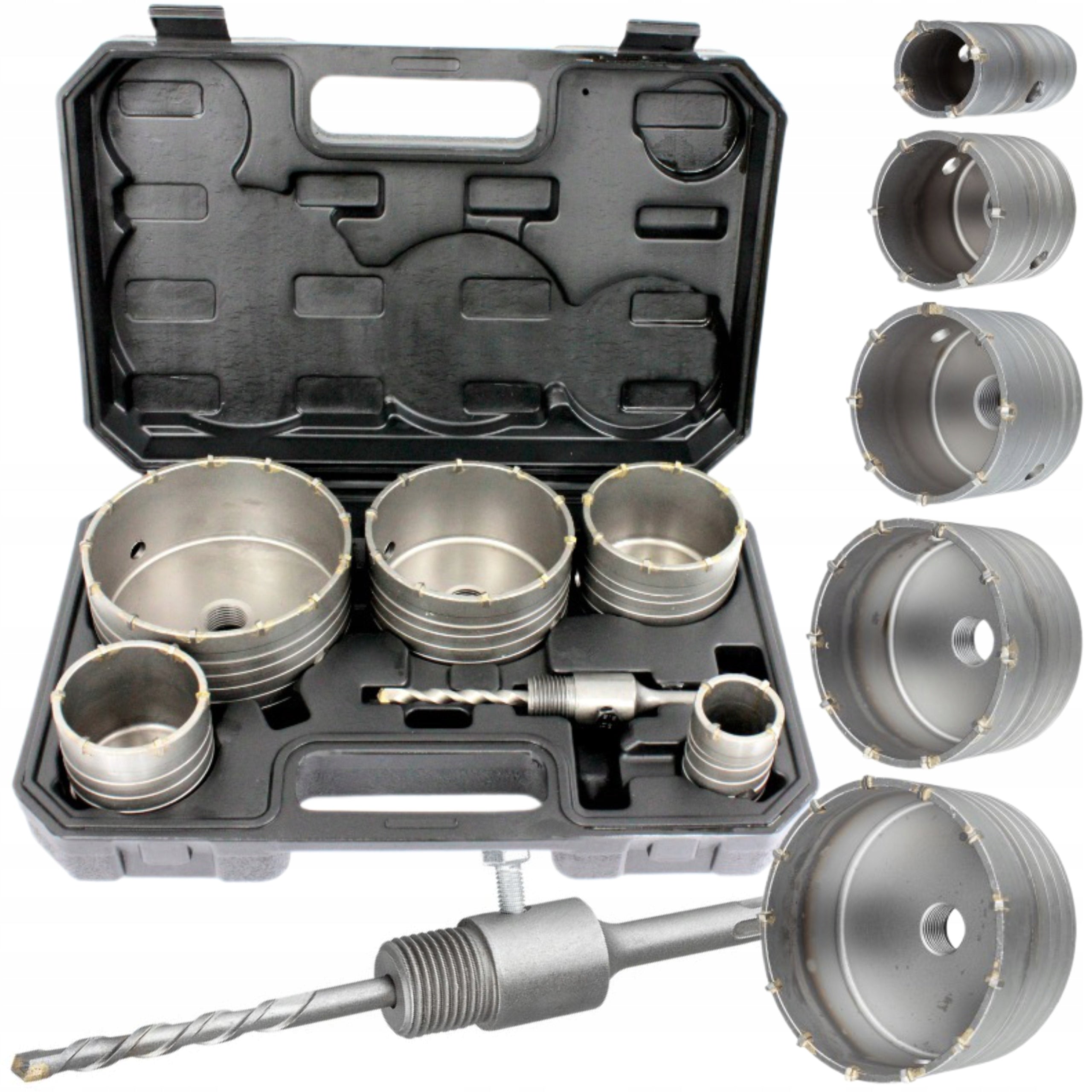SET OF FORAMINIFERA CUTTERS FOR CONCRETE MASONRY LACE ADAPTER