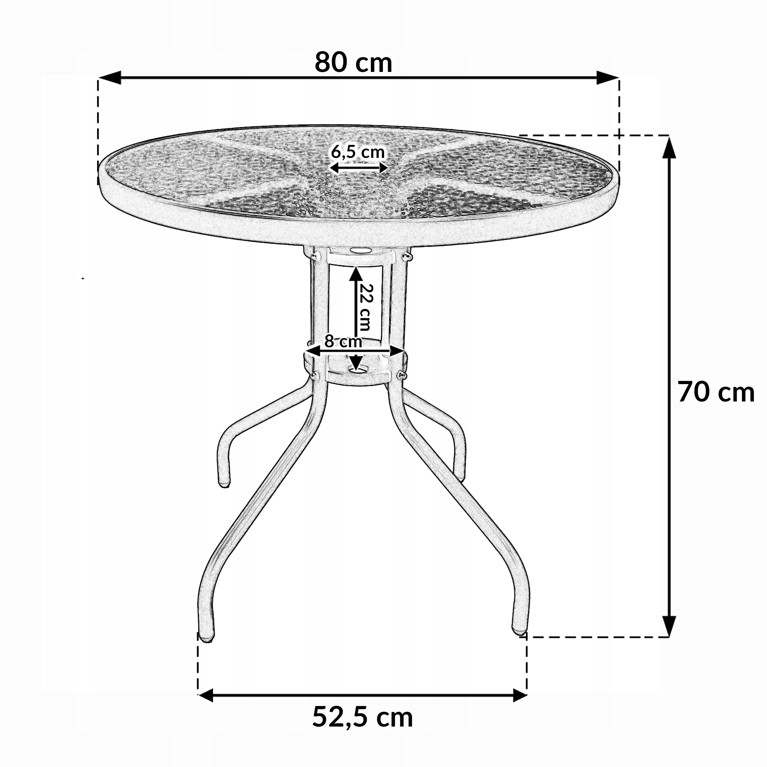 SET OF GARDEN FURNITURE BALCONY GARDEN TERRACE TABLE UMBRELLA CHILE 4OS GREY Color gray