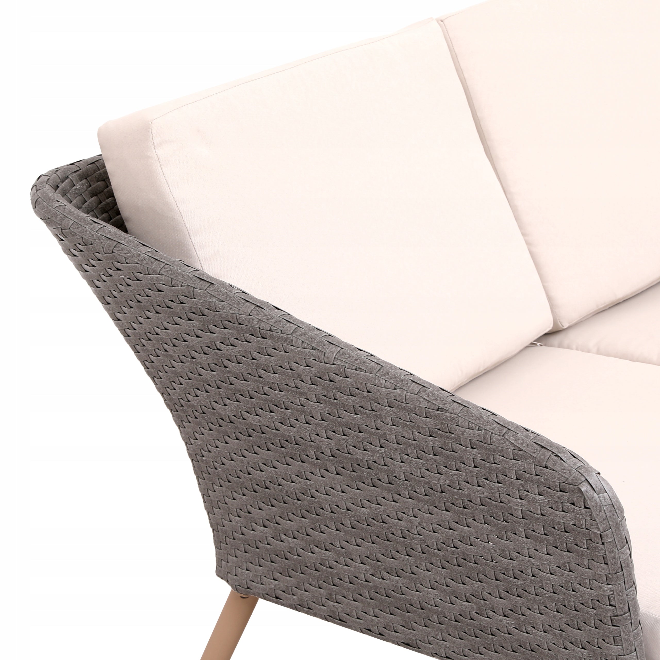 SET OF GARDEN FURNITURE BALCONY RATTAN TABLE + SOFA + 2 ARMCHAIRS Number of items in the set 4