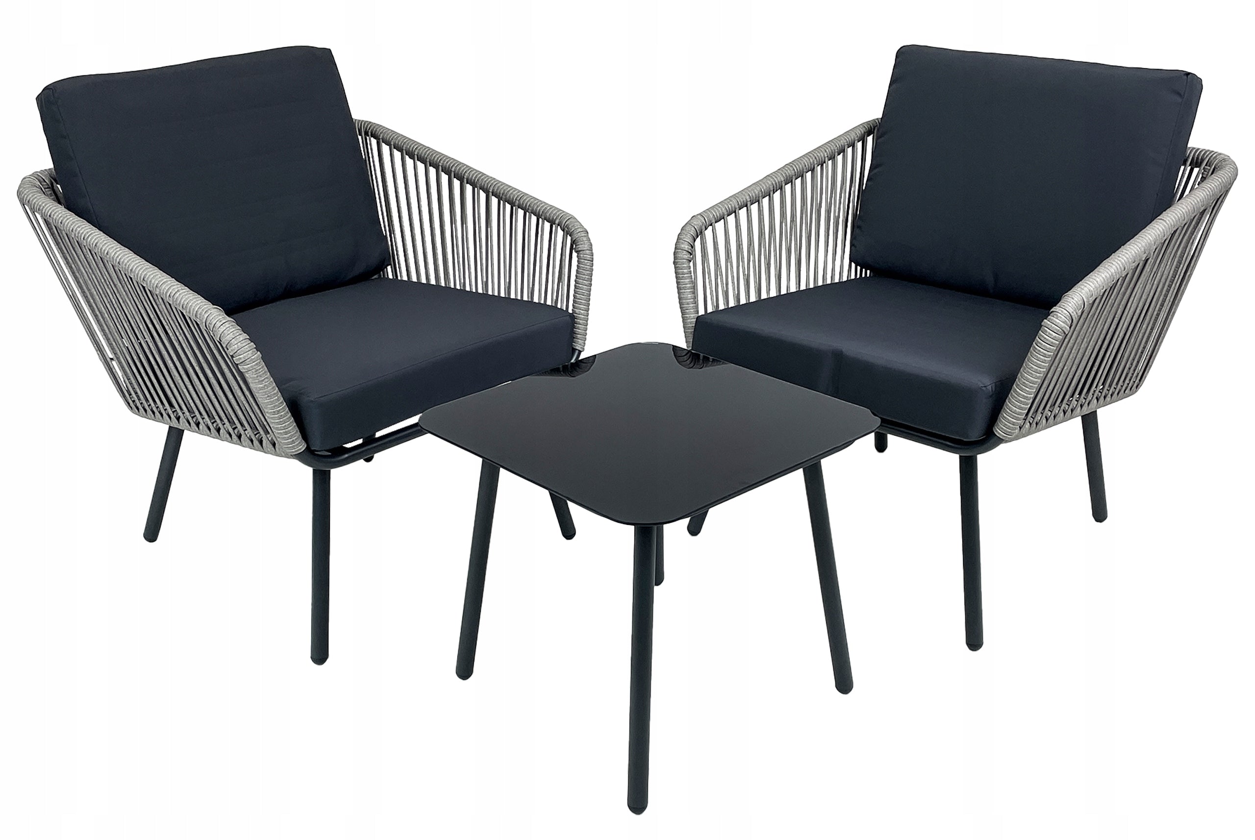 SET OF GARDEN FURNITURE FOR BALCONY TERRACE FOR GARDEN VENEZIA 2 PERS. GREY