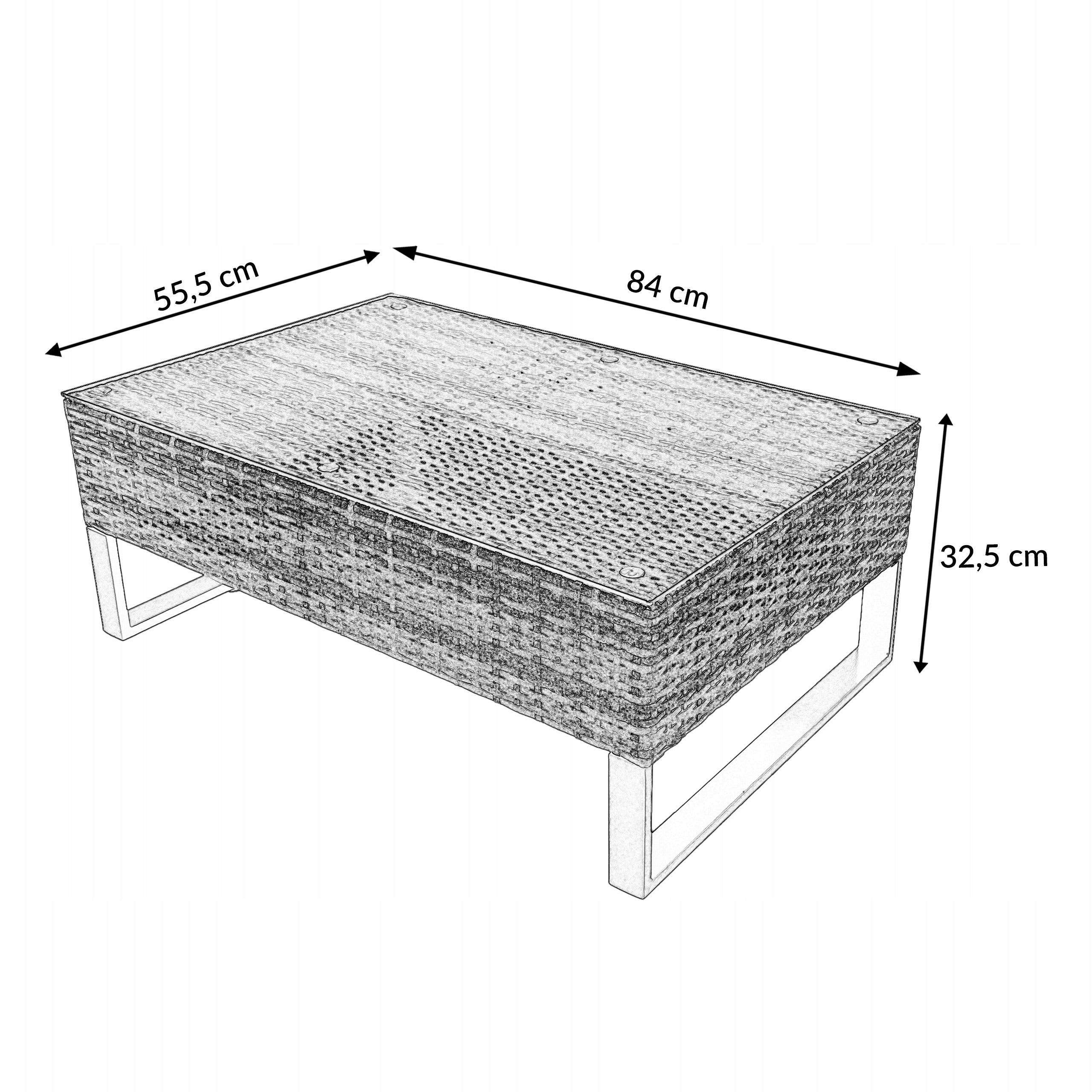 SET OF GARDEN FURNITURE FOR TERRACE BALCONY MODULAR RATTAN COMO TAUPE Number of items in the set 4