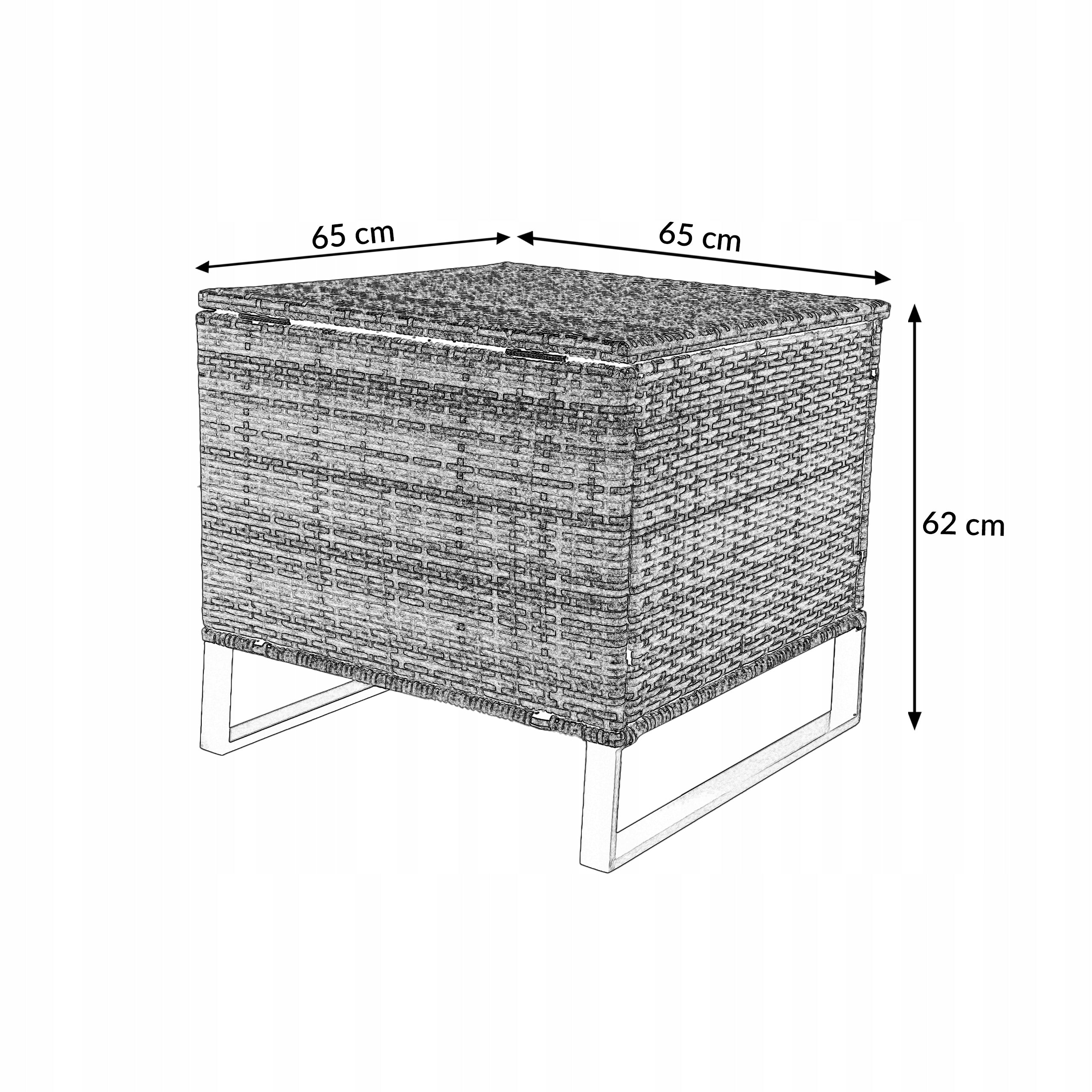 SET OF GARDEN FURNITURE FOR TERRACE BALCONY MODULAR RATTAN COMO TAUPE Set contents bench corner sofa pouf end table
