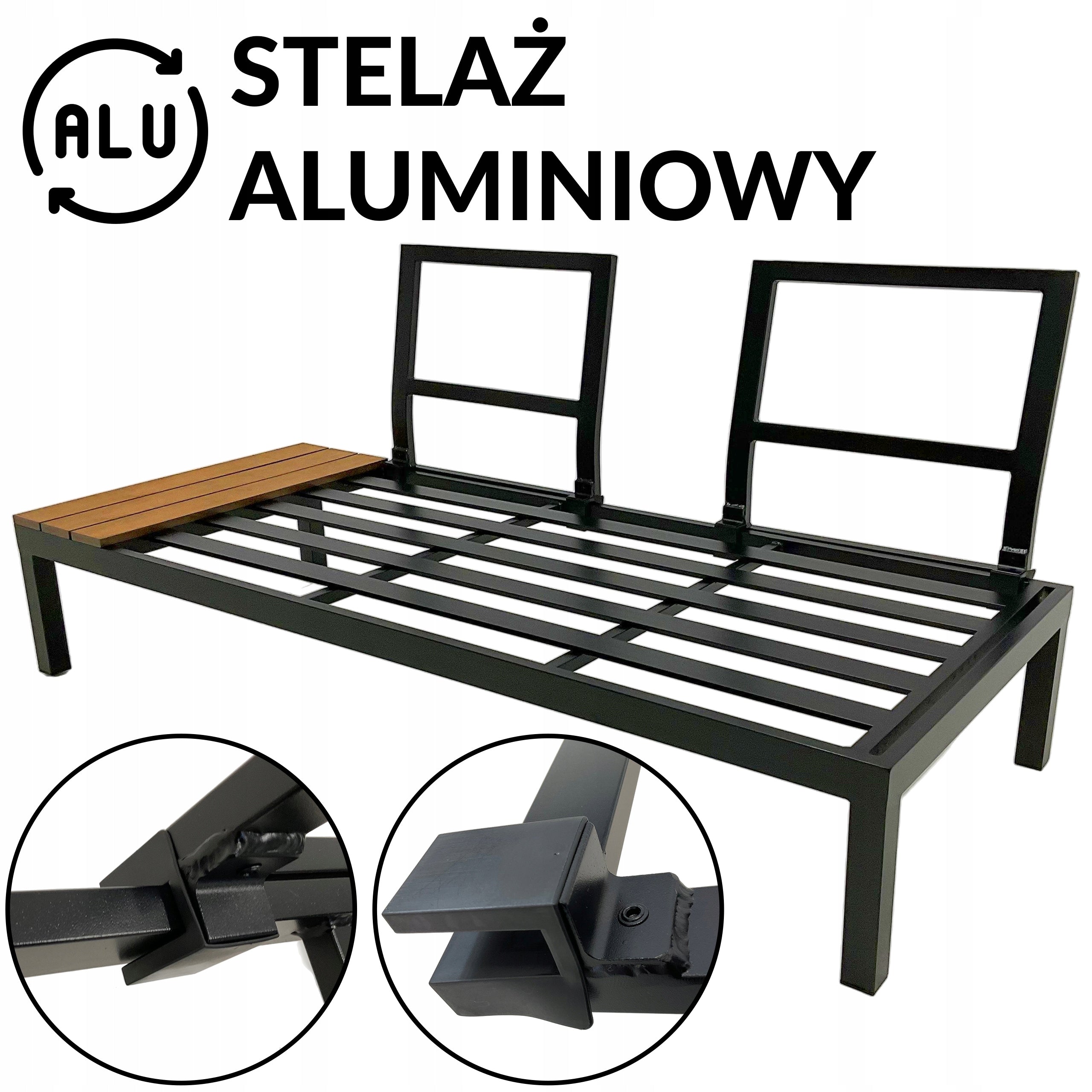 SET OF GARDEN FURNITURE MODULAR ALUMINUM CORNER BENCH TABLES IBIZA Number of items in the set 4