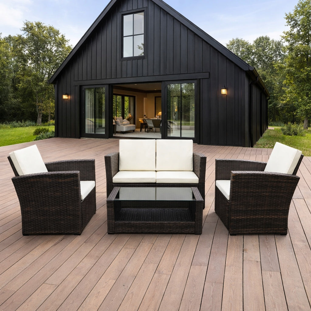 SET OF GARDEN FURNITURE SOFA, 2 ARMCHAIRS, TABLE Manufacturer GARDENOVE
