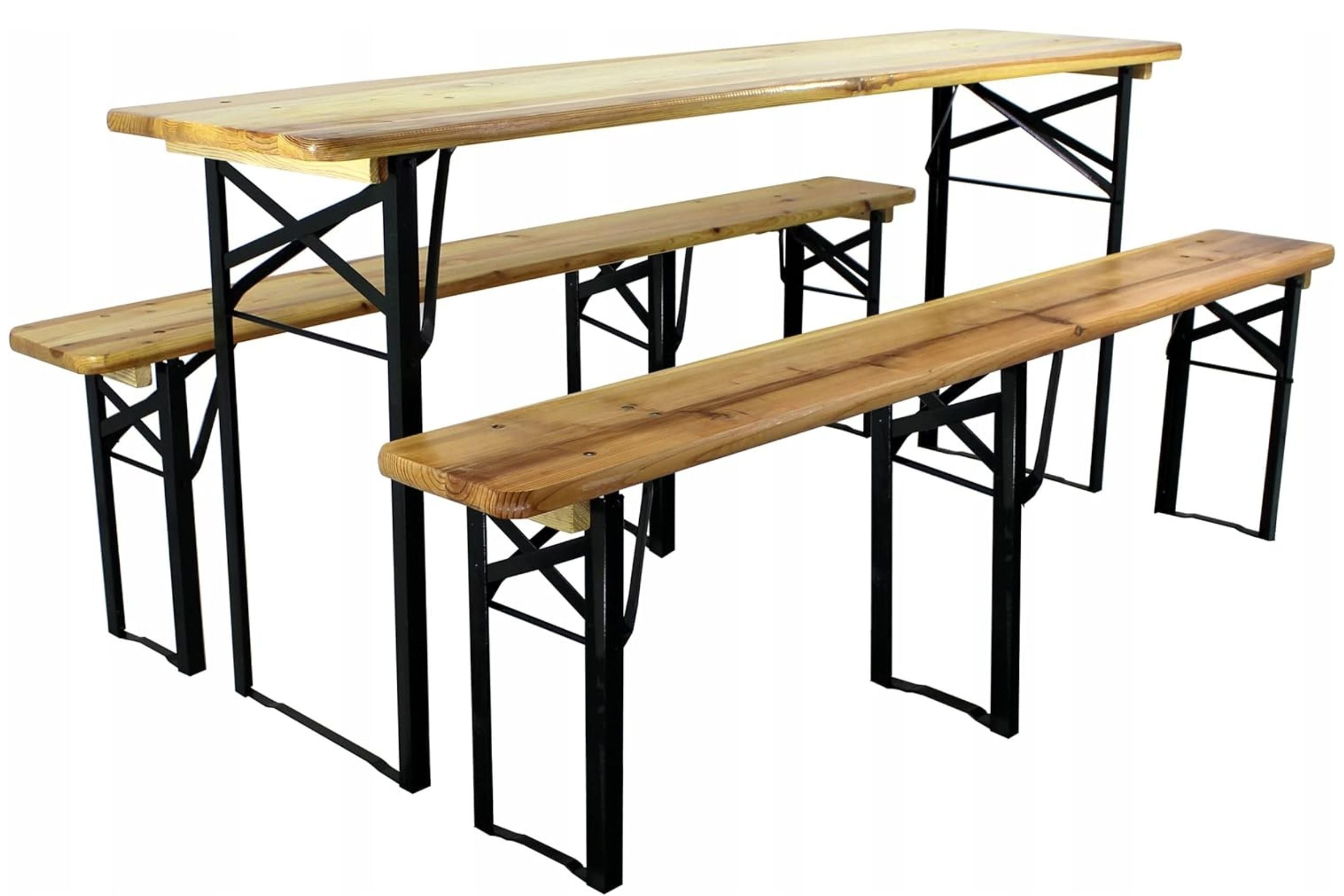 SET OF GARDEN FURNITURE TABLE WITH BENCHES WOODEN BEER BAR 180 CM Manufacturer code meble biesiadne