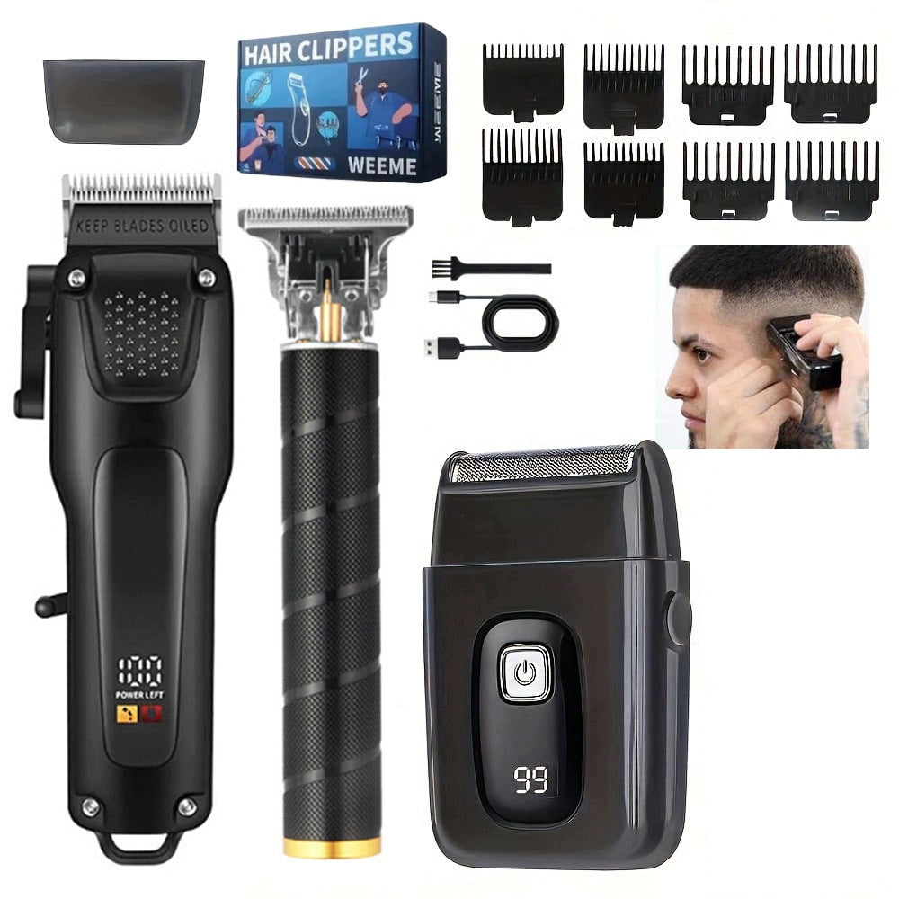 SET OF HAIR CLIPPERS: HAIRCUT, TRIMMER, SHAVER