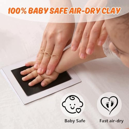 SET OF HAND AND FOOTPRINTS BLACK FOR NEWBORN GIFT MEMORY FOR HOME Manufacturer code SWC5908151468340