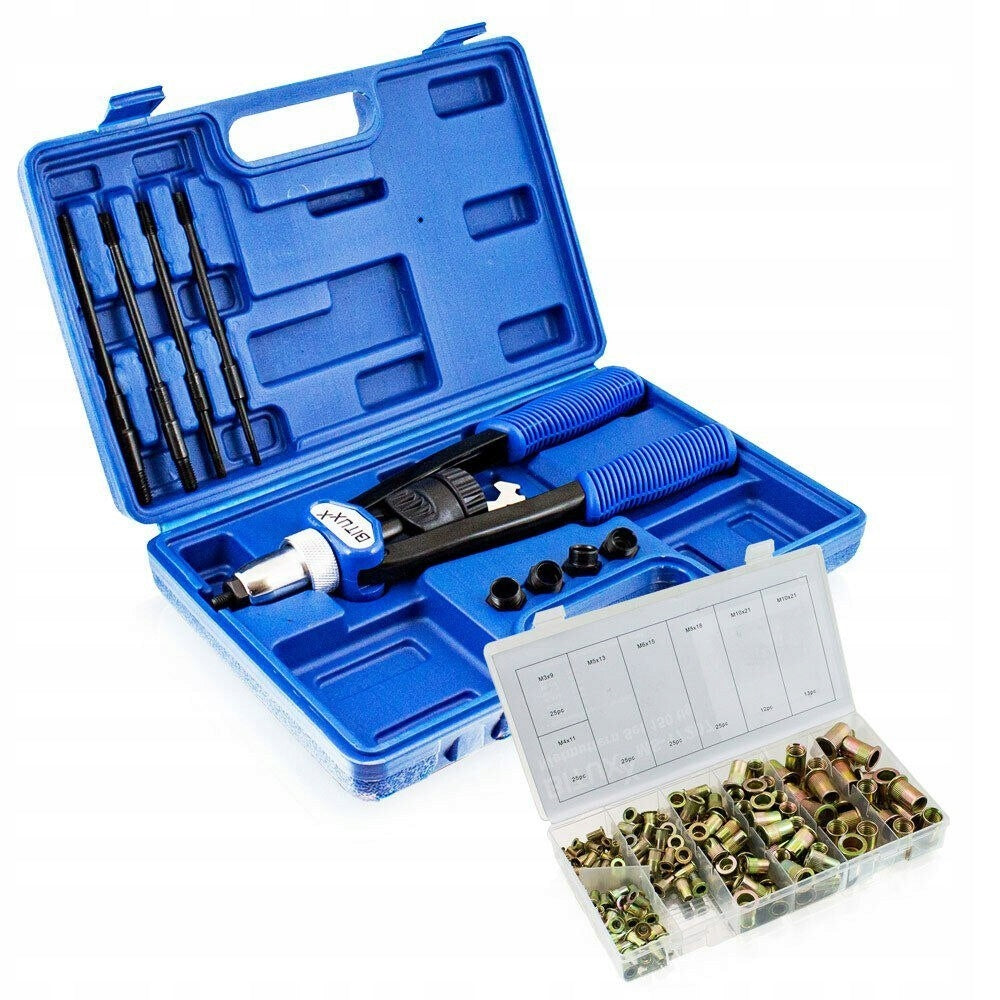 SET OF HAND RIVETER PLIERS FOR RIVET NUTS M5-M12 + RIVET NUTS 150s