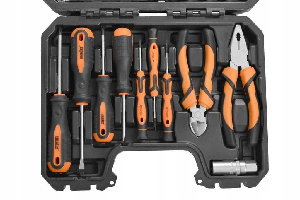 SET OF HAND TOOLS FOR WORKSHOP HECHT 2076 76 PCS + SUITCASE Manufacturer code 2076