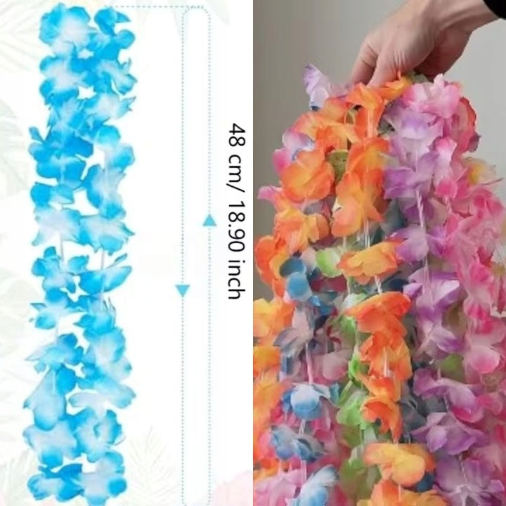 SET OF HAWAIIAN NECKLACES 10 PCS FLOWERS HAWAIIAN PARTY OUTFIT Brand no brand