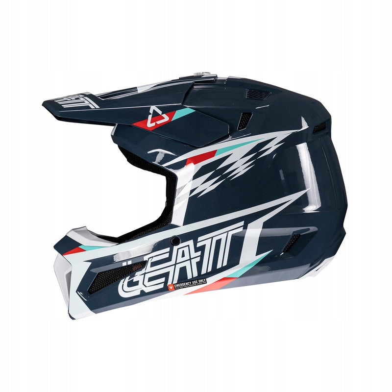 SET OF HELMET LEATT MOTO 3.5 + GOGGLES VELOCITY 4.5 BLUE Size XS Manufacturer Leatt