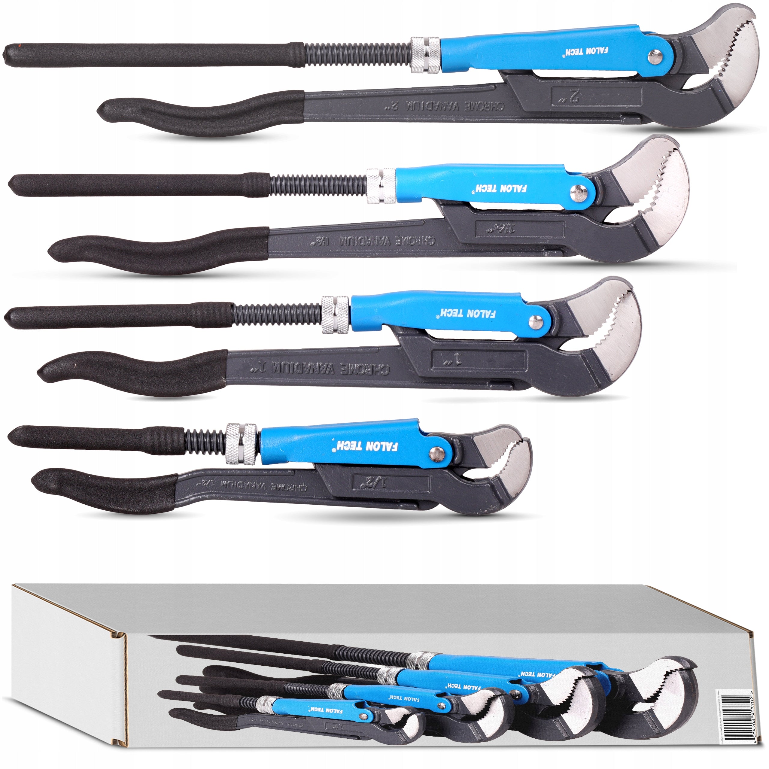 SET OF HYDRAULIC PIPE WRENCHES 4 PIECES FROG CLAMPS ADJUSTABLE WRENCH FROG