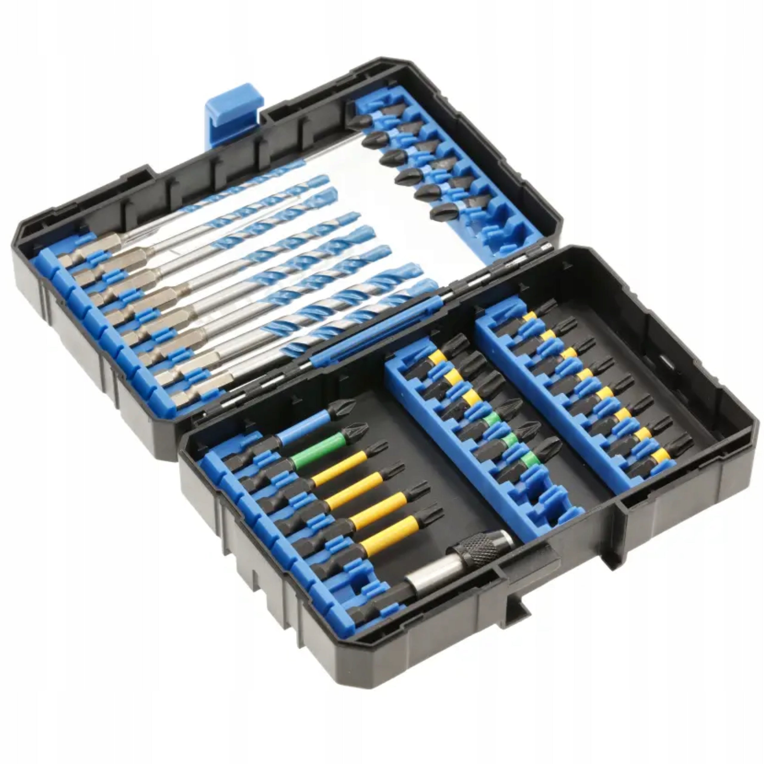 SET OF IMPACT BITS AND DRILLS 50 PIECES S2 1/4″ IN CASSETTE HOGERT HT1S801 Manufacturer code HT1S801