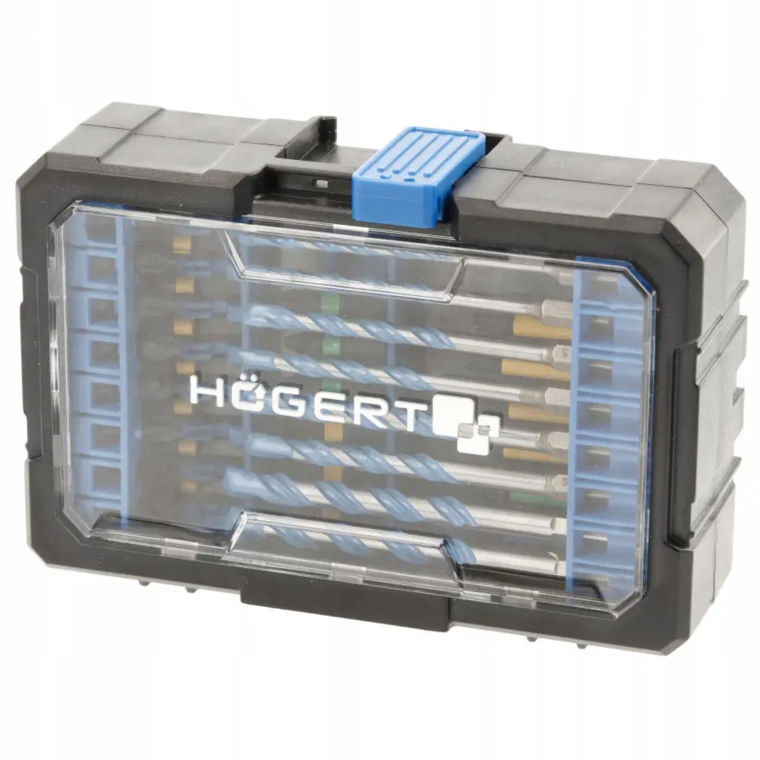 SET OF IMPACT BITS AND DRILLS 50 PIECES S2 1/4″ IN CASSETTE HOGERT HT1S801 Packaging status original