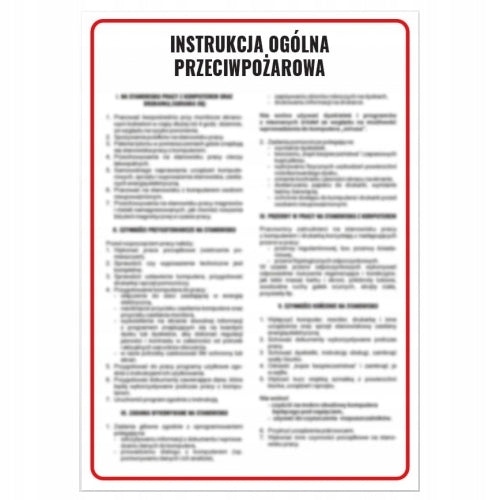 SET OF INSTRUCTIONS OSH INSTRUCTIONS FOR WASHING HANDS FIRE FIRST AID EAN (GTIN) 5906826400985