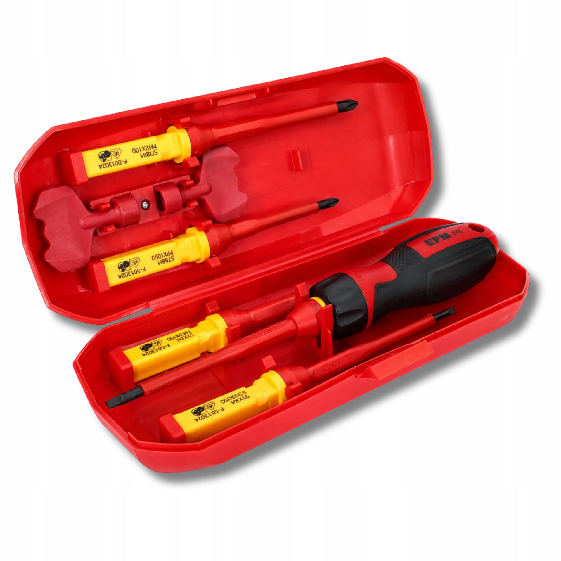 SET OF INSULATED SCREWDRIVERS VDE 8PCS CASSETTE E-400-0411 EPM