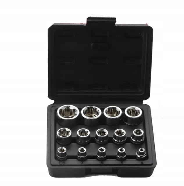 SET OF INTERNAL TORX SOCKETS E4 E24 14PCS TORXY Manufacturer code ZESTAW NASADEK TORX WEWNETRZNY E4