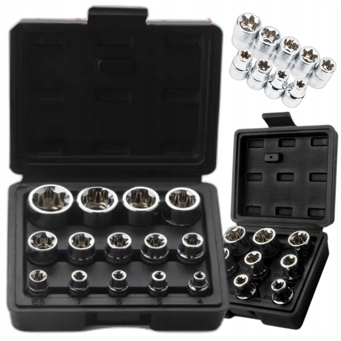 SET OF INTERNAL TORX SOCKETS E4 E24 14PCS TORXY