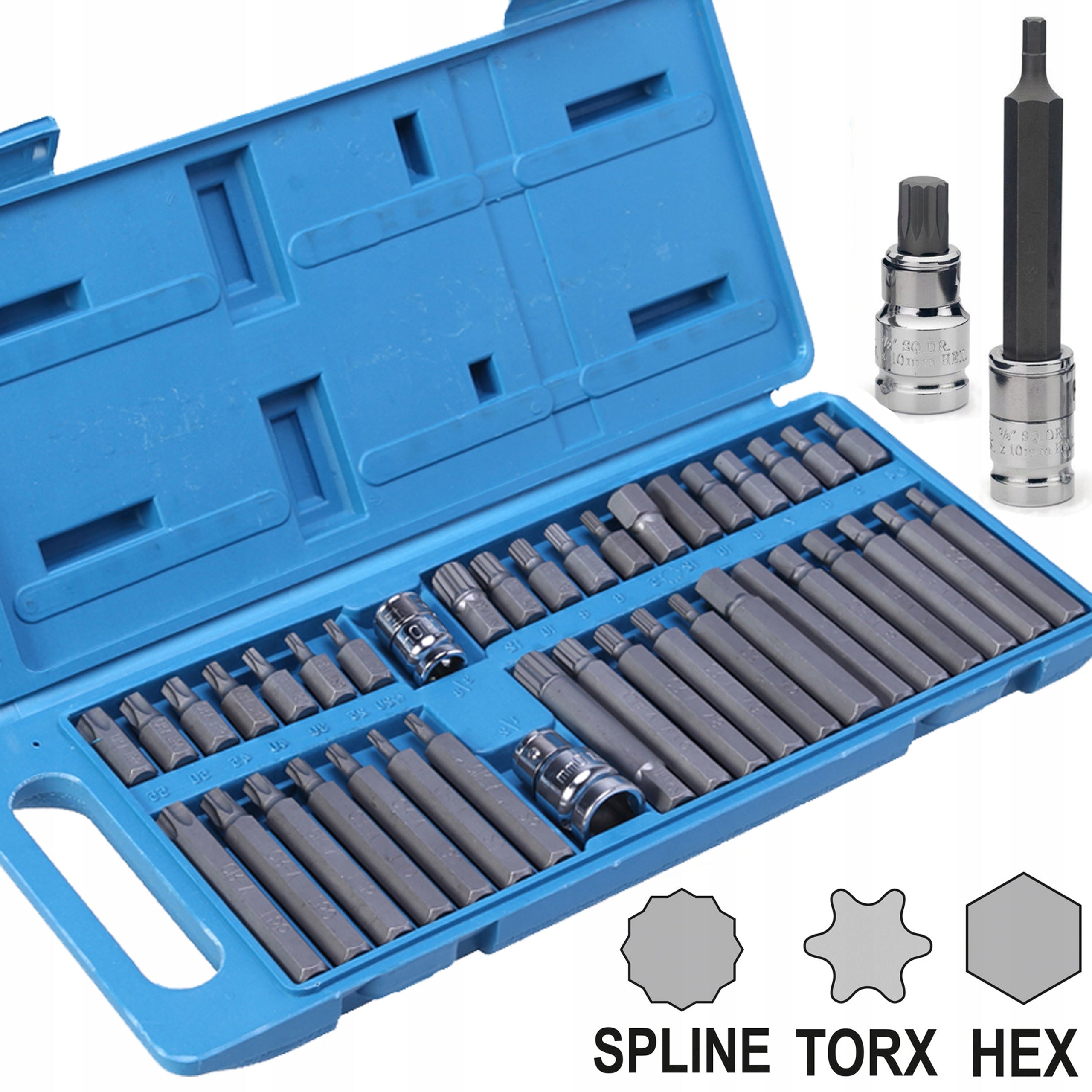 SET OF KEY BITS - ALLEN SPLINE TORX 40el. BITS