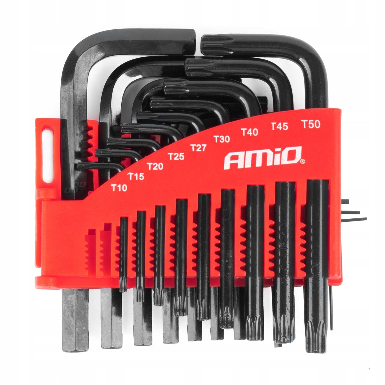 SET OF KEYS ALLEN KEYS TORX HEX STEEL BLACK 22 PIECES ORGANIZER Brand Amio