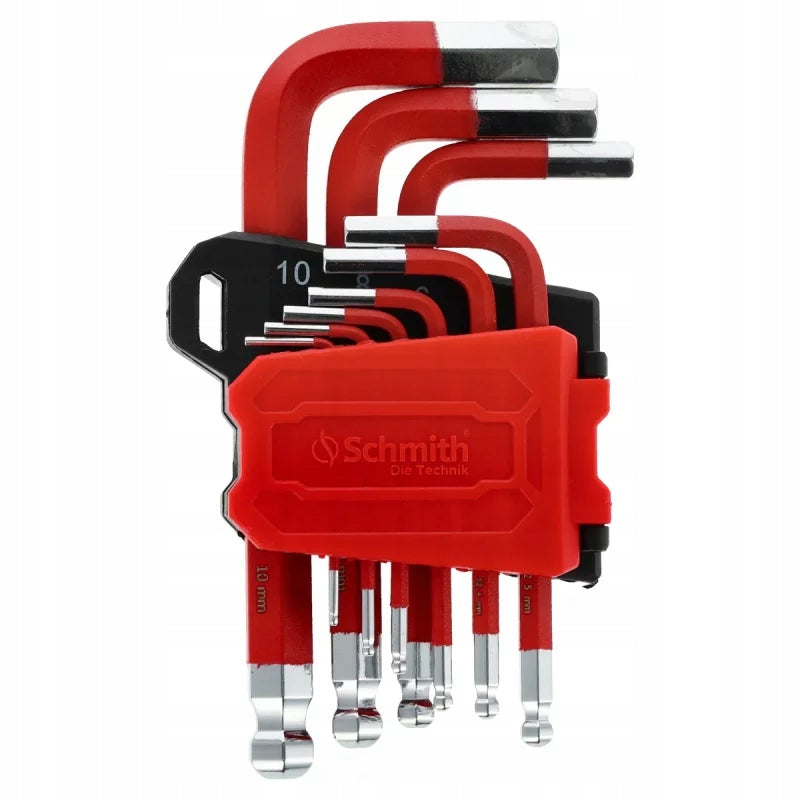 SET OF KEYS ALLEN WITH BALL S2 RED SHORT 9 PCS. SCHMITH SCH01I05005