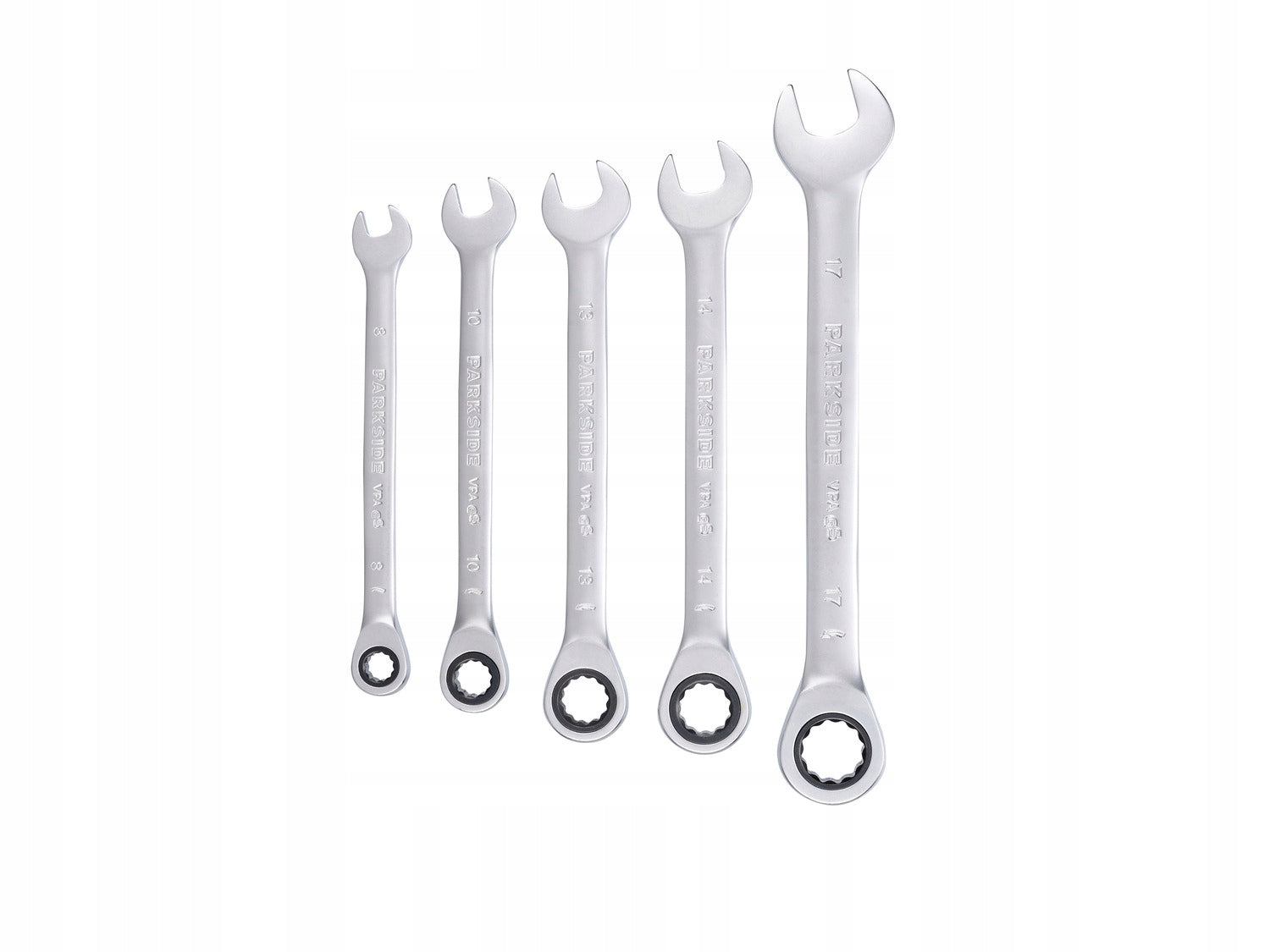 SET OF KEYS PARKSIDE RATCHET WRENCHES 5 PIECES 8/10/13/14/17 Brand Parkside