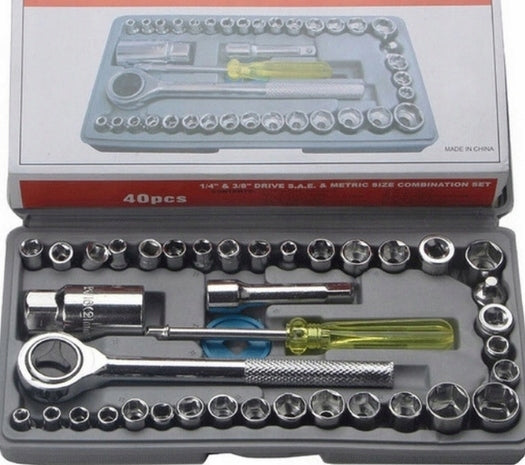 SET OF KEYS SOCKET SET 3/4 SOCKET GIFT CASE Manufacturer code Zestaw nasadek 40 sztuk klucz nasadowy