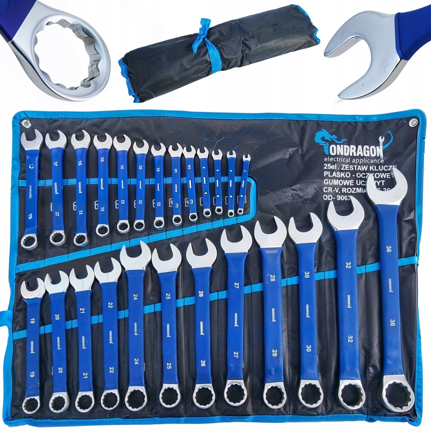 SET OF KMPLET WRENCHES 6-36mm 25 ELEMENTS + SHEET OD9063