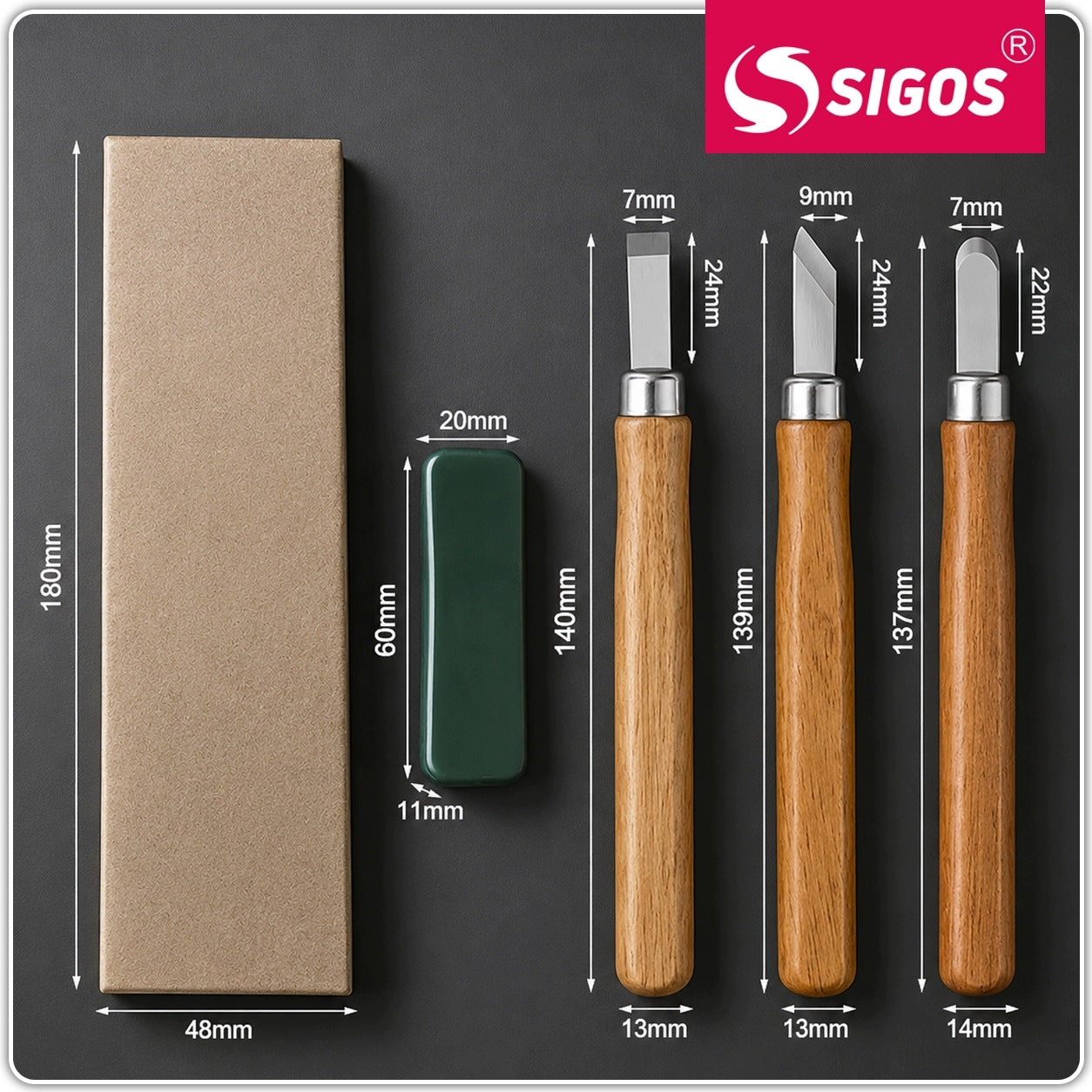 SET OF KNIVES FOR CARVING IN WOOD CHISEL TOOLS KNIVES SCALPEL DIY 9 EL. Packaging status original