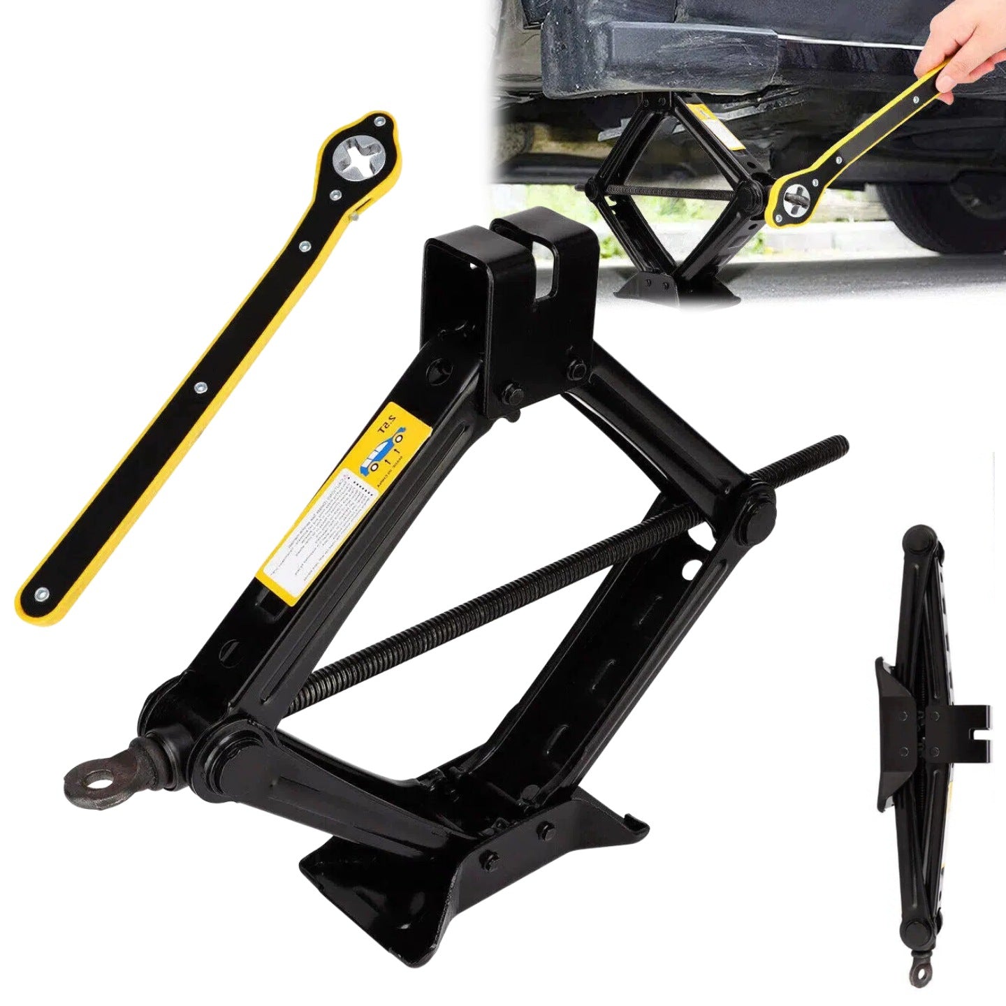 SET OF LEVERS CAR LIFT scissor 1,5T / 1500KG hand crank
