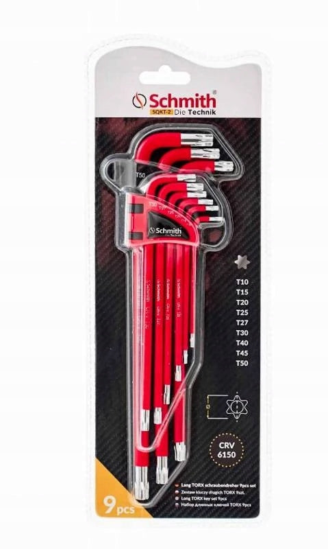 SET OF LONG TORX WRENCHES 9PCS SCHMITH SQKT-2 Brand Schmith