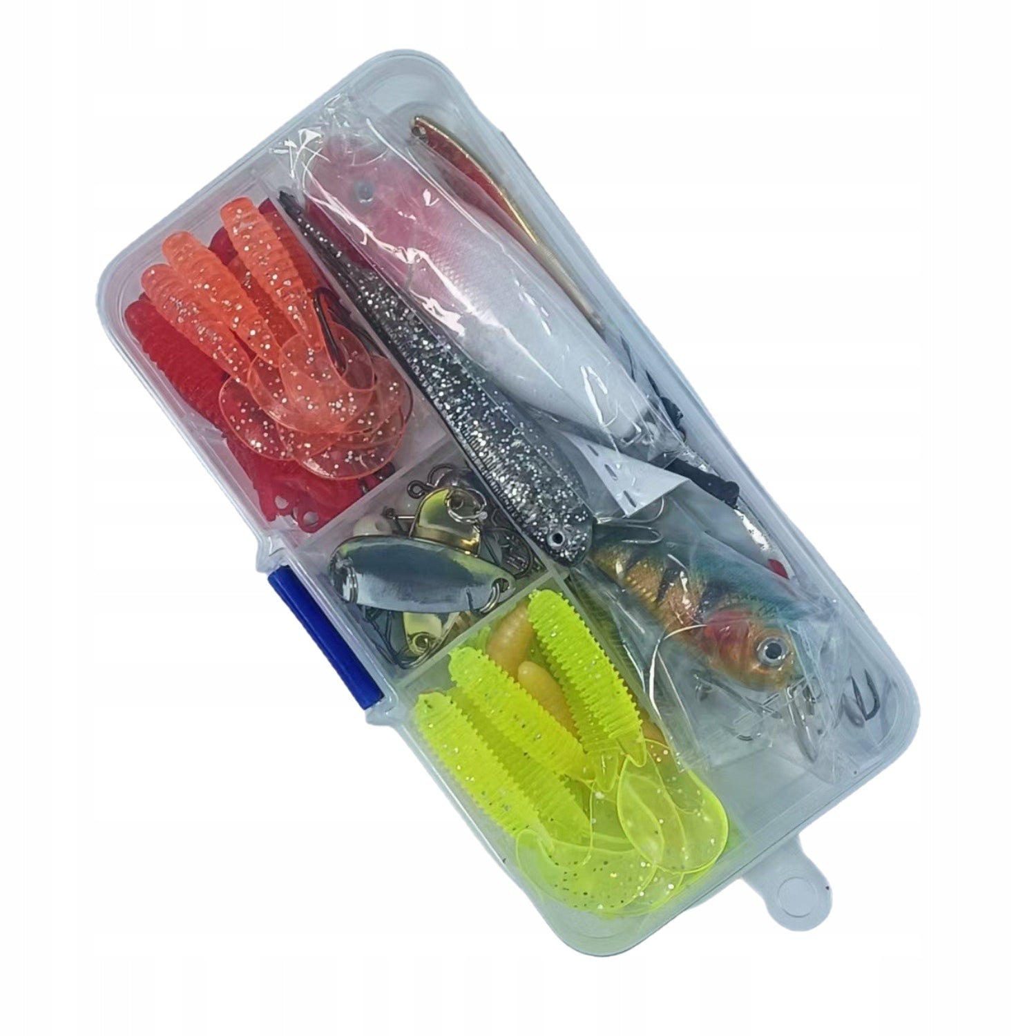 SET OF LURES 88 PIECES FOR PIKE ZANDER HOOKS WOBBLERS RUBBER AKCESORIA Brand no brand