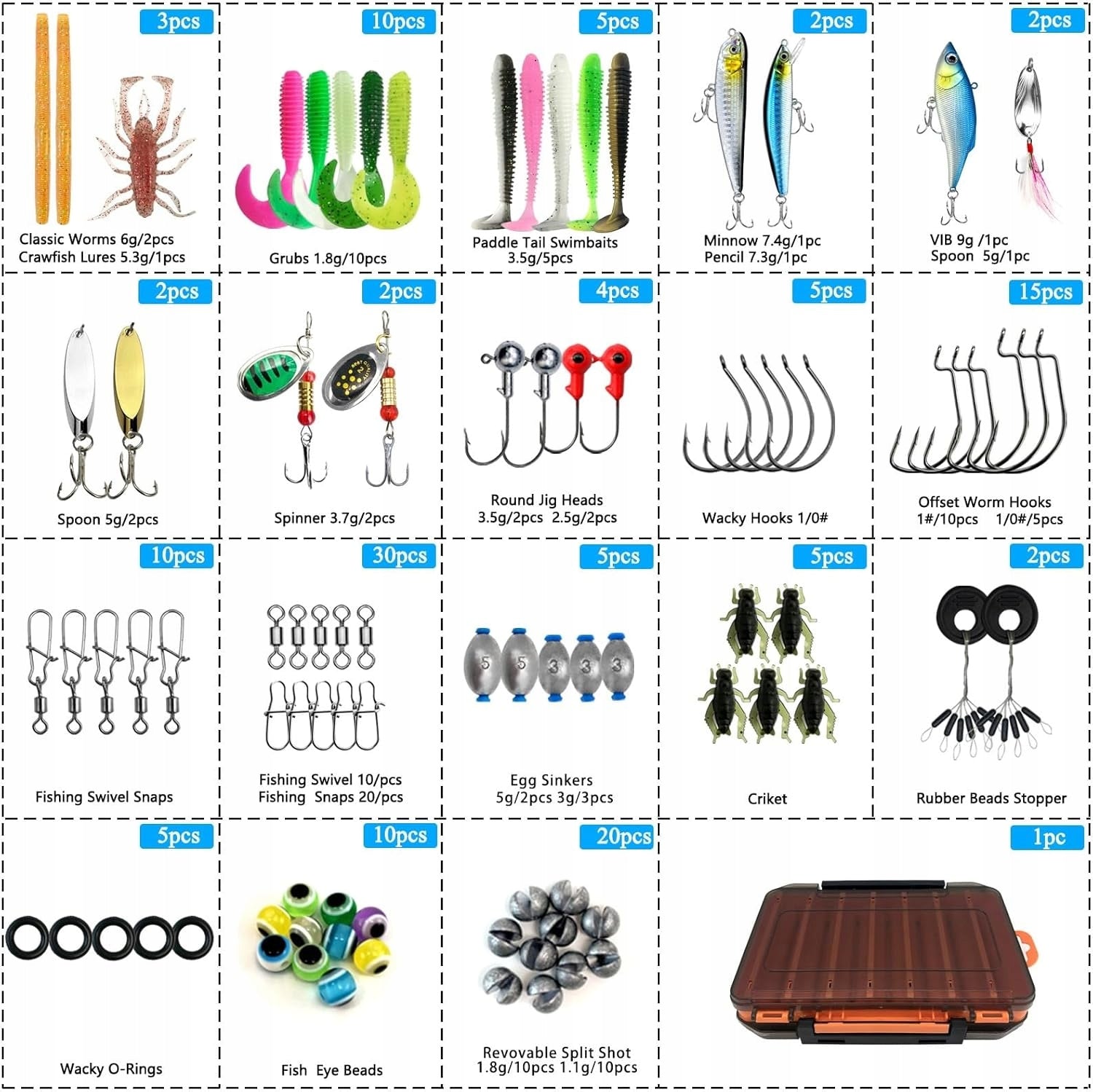 SET OF LURES FOR SPINNING 138PCS JAXON +BOX Brand no brand