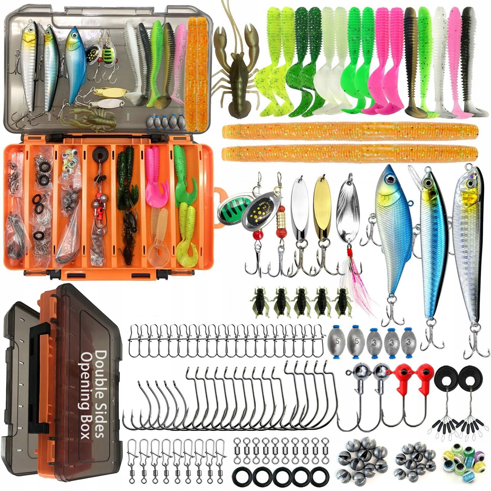 SET OF LURES FOR SPINNING 138PCS JAXON +BOX