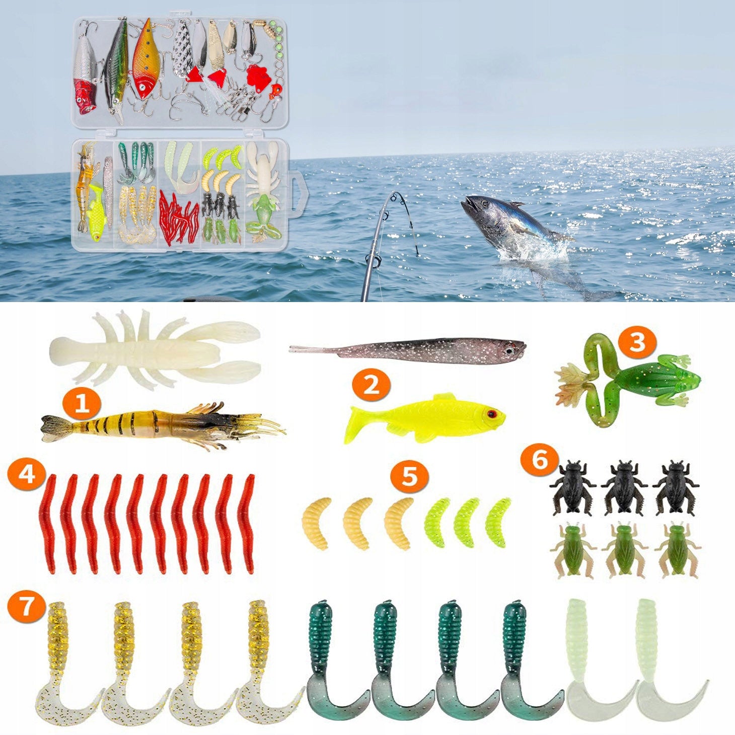 SET OF LURES for spinning 78pcs jaxon +BOX Brand no brand