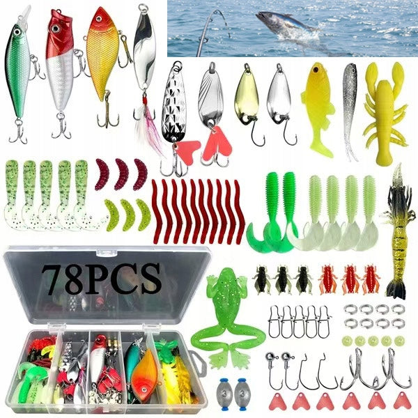 SET OF LURES for spinning 78pcs jaxon +BOX Manufacturer code X-P 78X SET