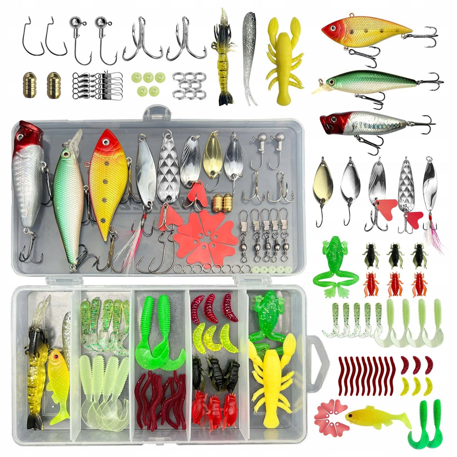SET OF LURES for spinning 78pcs jaxon +BOX