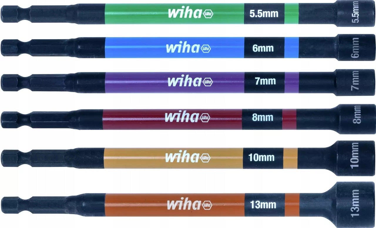 SET OF MAGNETIC SOCKETS 5.5-13MM 150MM 6 PIECES COLORFUL 47035 WIHA
