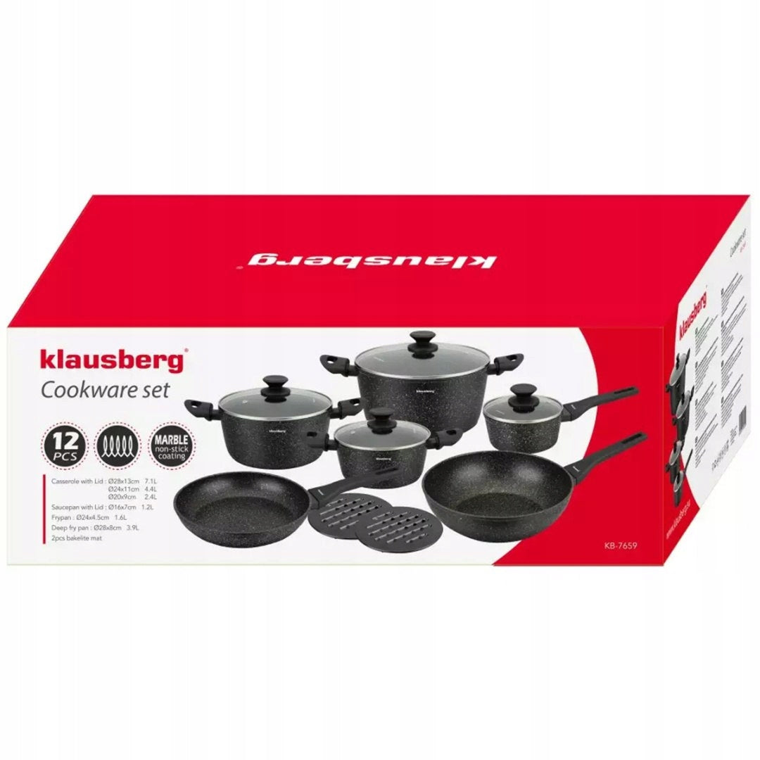 SET OF MARBLE POTS 2x PAN Rondel POTS Large SET KLAUSBERG EAN (GTIN) 5908287276598