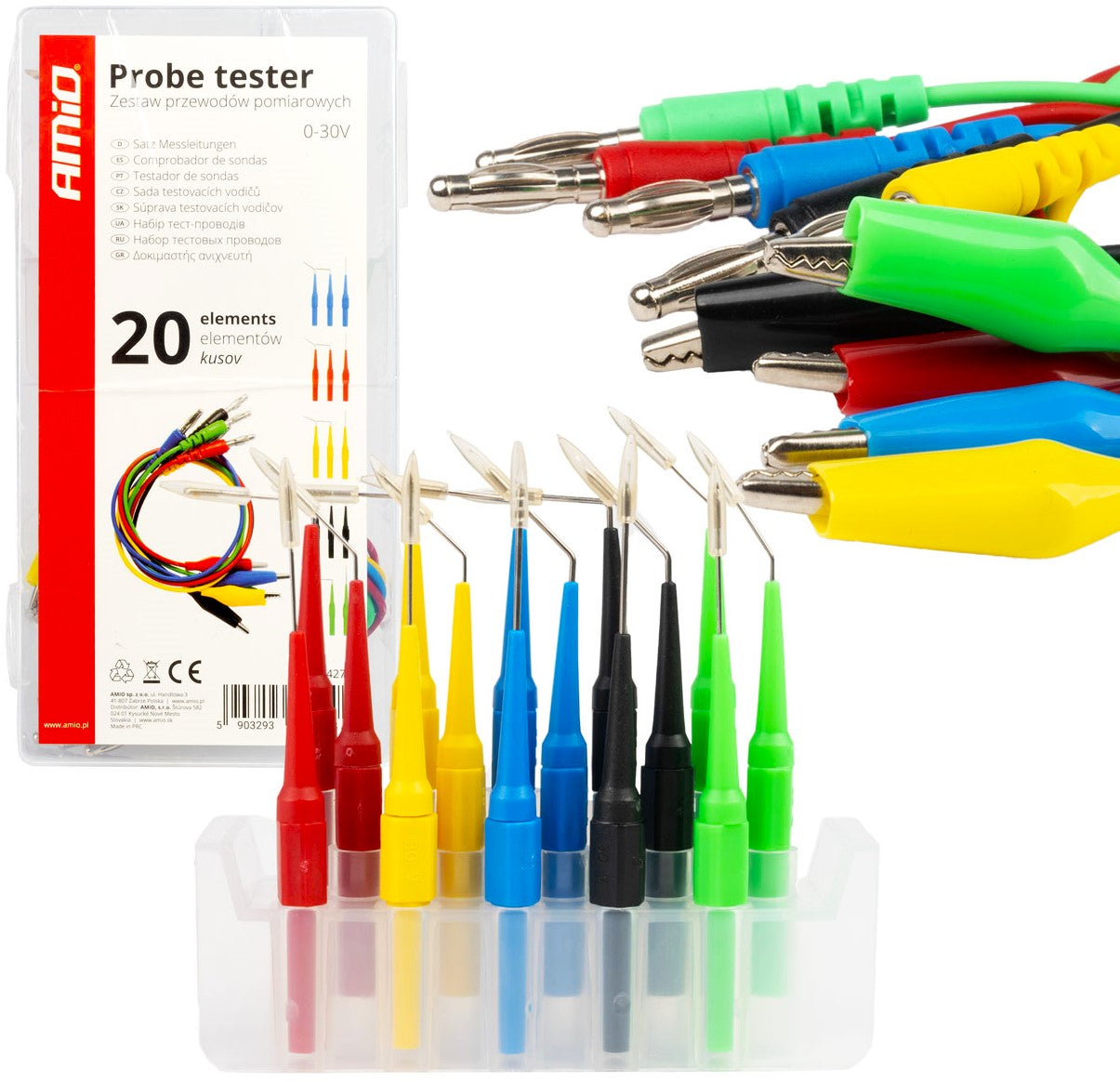 SET OF MEASURING WIRES FOR DIAGNOSTICS UNIVERSAL 20 ELEMENTS
