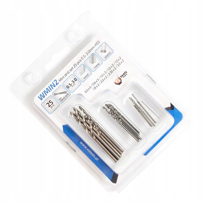 SET OF MINI MICRO DRILL BITS 0,5mm - 3,0mm PRECISION DRILL BITS 25pcs