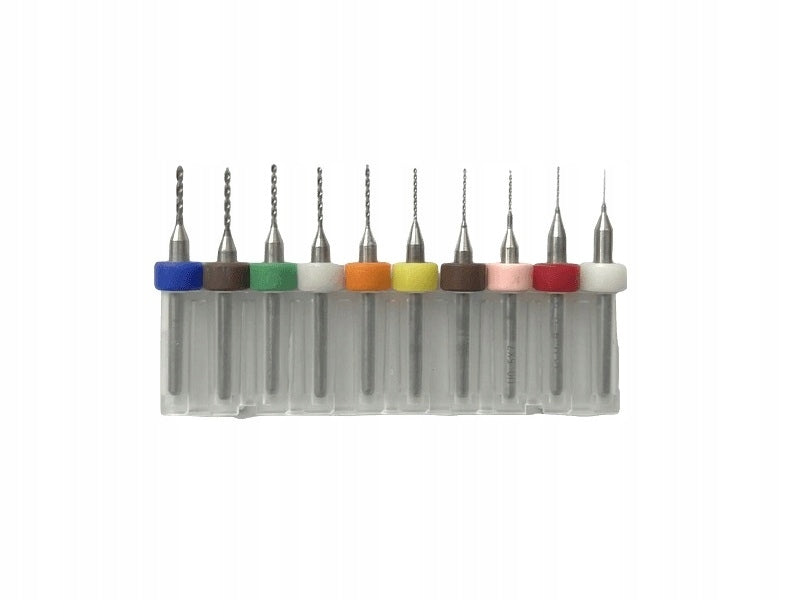 SET OF MINI PCB SMT CNC DRILL BITS 0,3-1,2mm 10PCS Brand MFC