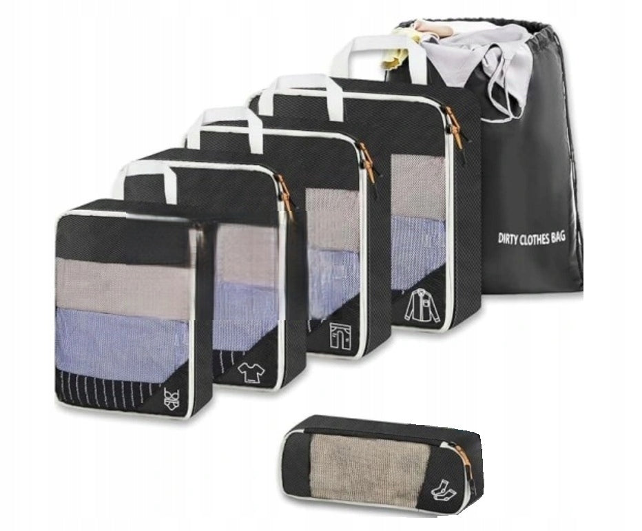 SET OF ORGANIZERS FOR PACKING SUITCASES TRAVEL BAGS for clothes 6 pcs.