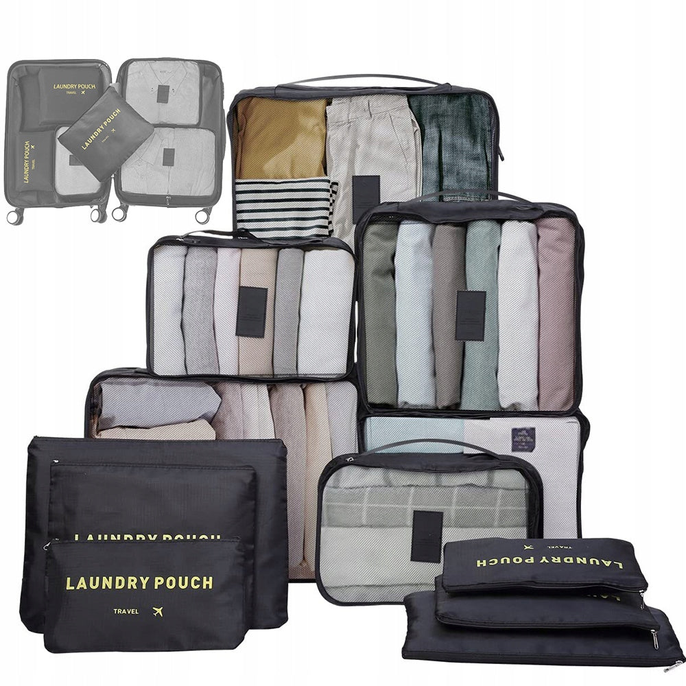 SET OF ORGANIZERS TRAVEL ORGANIZER SUITCASES CLOSETS CLOTHES 12 pcs.