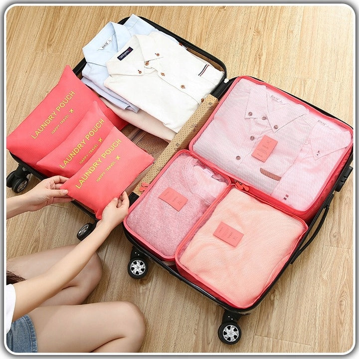 SET OF ORGANIZERS TRAVEL ORGANIZER SUITCASES CLOTHES CABINET SET OF 6 pcs. Packaging status original