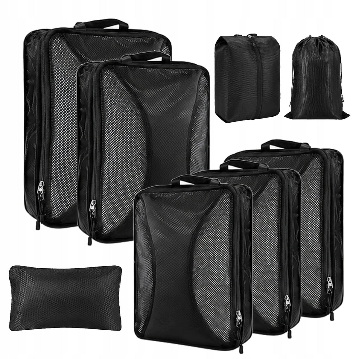 SET OF ORGANIZERS TRAVEL ORGANIZER SUITCASES WARDROBES CLOTHES SET OF 8PCS