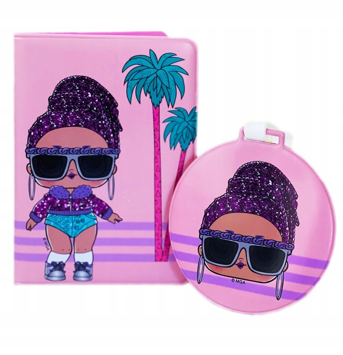 SET OF PASSPORT CASE + LUGGAGE PENDANT L.O.L / WZ-2