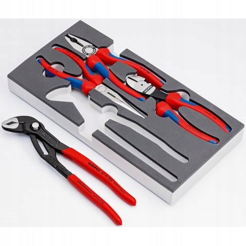 SET OF PLIERS 4PCS, FOAM INSERT 00 20 01 V15 KNIPEX