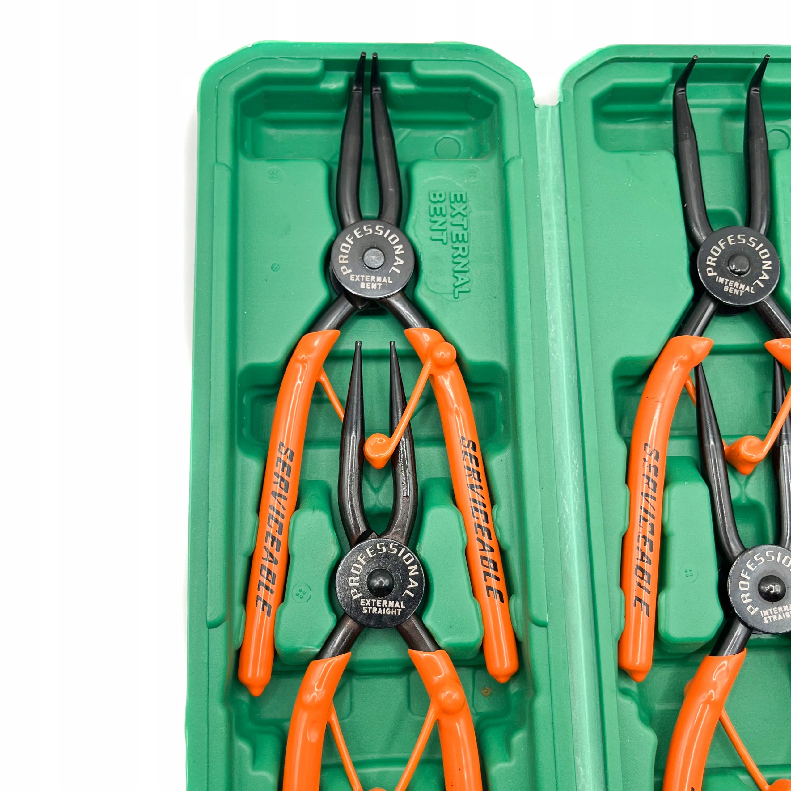 SET OF PLIERS FOR RINGS TYPE SEGER / SEEGER 4PCS. 180MM Packaging status original